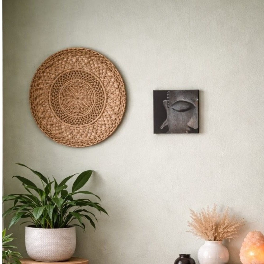 Zen Buddha Spiritual Meditation Decor Acrylic Canvas Painting 12x12 Wall Art